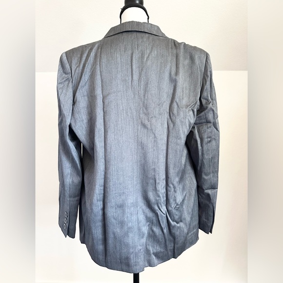Escada Margaretha Ley Wool Blazer Gray With Shoulder Pads Size 44 ￼ - Picture 3 of 10